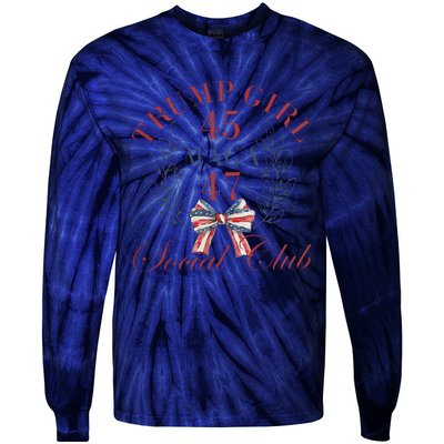 American 4th Of July Trump Girl Tie-Dye Long Sleeve Shirt