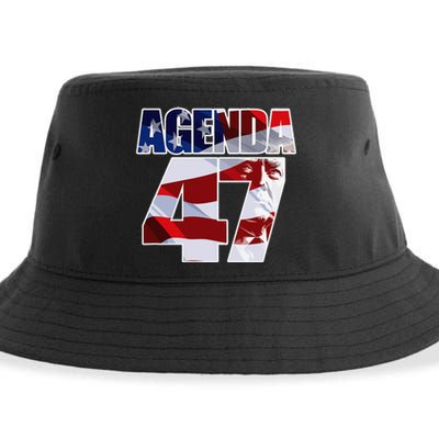 Agenda 47 Patriotic Trump ReElection Campaign Design Sustainable Bucket Hat