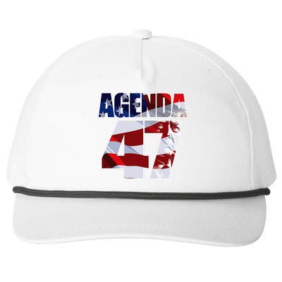 Agenda 47 Patriotic Trump ReElection Campaign Design Snapback Five-Panel Rope Hat