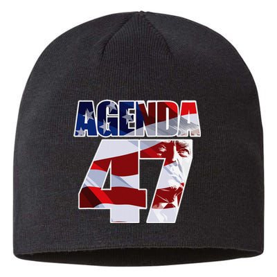 Agenda 47 Patriotic Trump ReElection Campaign Design Sustainable Beanie