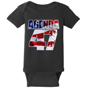 Agenda 47 Patriotic Trump ReElection Campaign Design Baby Bodysuit