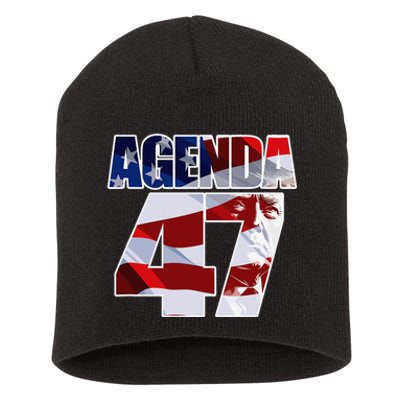 Agenda 47 Patriotic Trump ReElection Campaign Design Short Acrylic Beanie