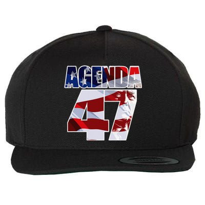 Agenda 47 Patriotic Trump ReElection Campaign Design Wool Snapback Cap