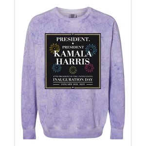 America’S 47th President Kamala Harris Inaugurated Colorblast Crewneck Sweatshirt