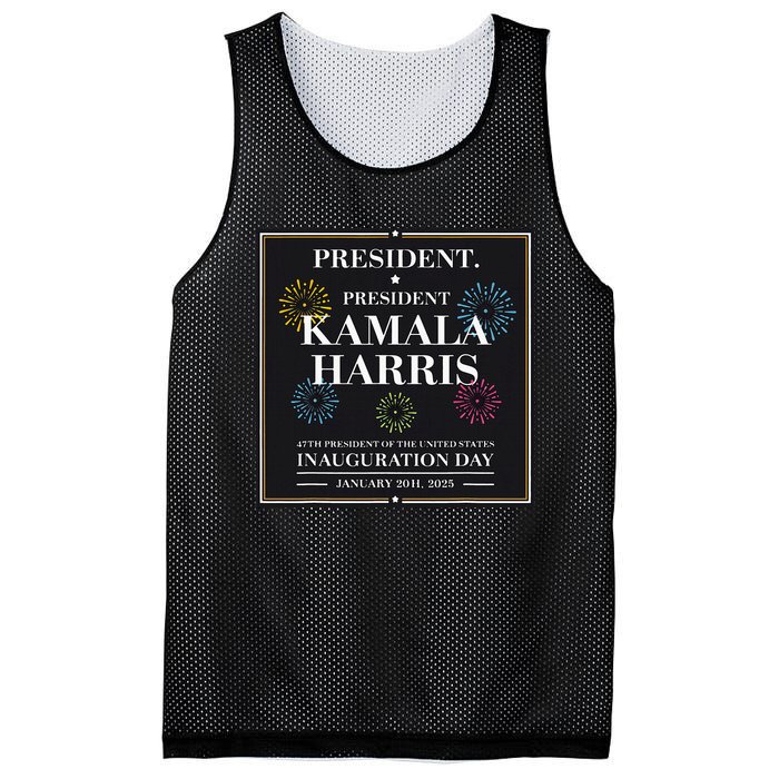 America’S 47th President Kamala Harris Inaugurated Mesh Reversible Basketball Jersey Tank