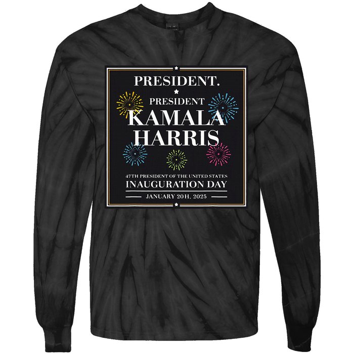 America’S 47th President Kamala Harris Inaugurated Tie-Dye Long Sleeve Shirt