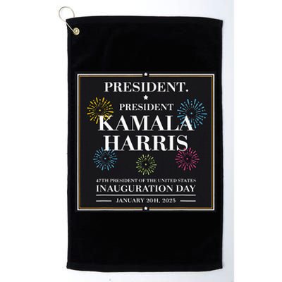 America’S 47th President Kamala Harris Inaugurated Platinum Collection Golf Towel