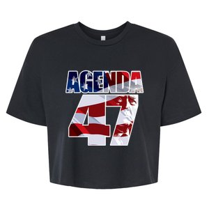 Agenda 47 Patriotic Trump Re Election Campaign Design Bella+Canvas Jersey Crop Tee