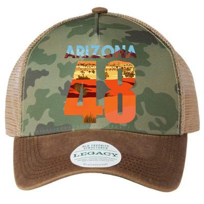 Arizona 48th State Souvenir Arizona 48 Cactus Legacy Tie Dye Trucker Hat