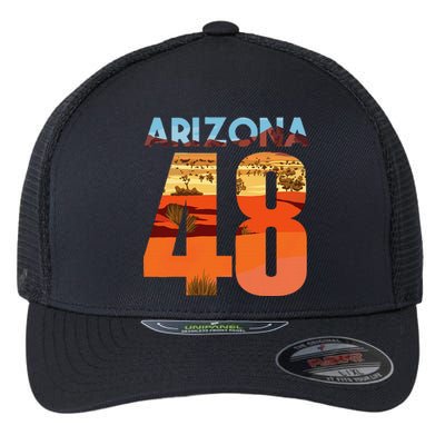 Arizona 48th State Souvenir Arizona 48 Cactus Flexfit Unipanel Trucker Cap