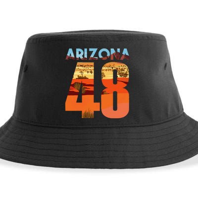 Arizona 48th State Souvenir Arizona 48 Cactus Sustainable Bucket Hat