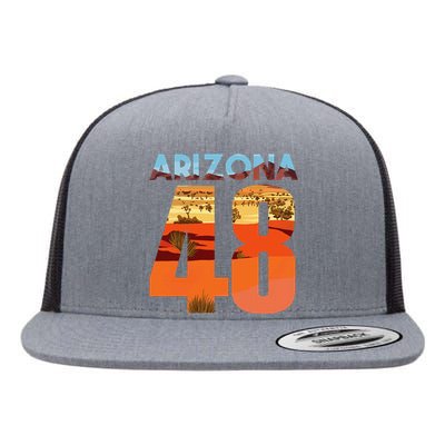 Arizona 48th State Souvenir Arizona 48 Cactus Flat Bill Trucker Hat