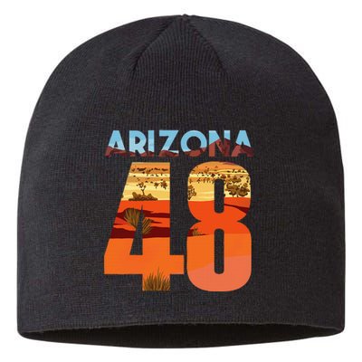 Arizona 48th State Souvenir Arizona 48 Cactus Sustainable Beanie