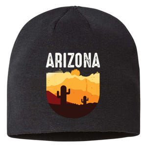 Arizona 48th State Landscape Cactus Sustainable Beanie