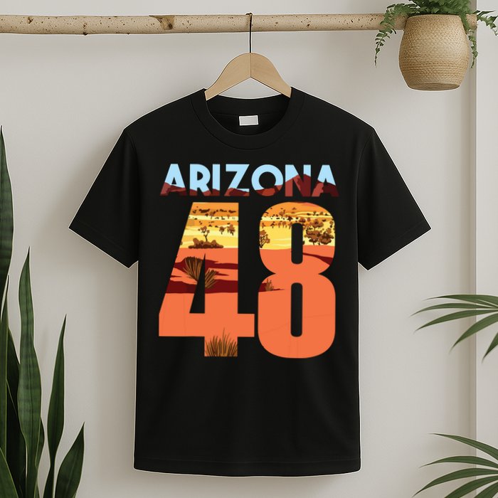 Arizona 48th State Souvenir Arizona 48 Cactus T-Shirt