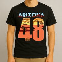 Arizona 48th State Souvenir Arizona 48 Cactus T-Shirt
