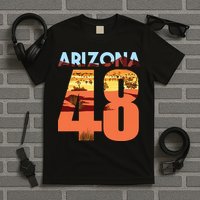 Arizona 48th State Souvenir Arizona 48 Cactus T-Shirt