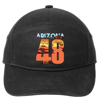 Arizona 48th State Souvenir Arizona 48 Cactus 7-Panel Snapback Hat