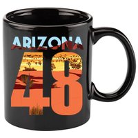 Arizona 48th State Souvenir Arizona 48 Cactus 11oz C Handle Ceramic Mug