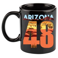 Arizona 48th State Souvenir Arizona 48 Cactus 11oz C Handle Ceramic Mug