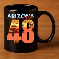 Arizona 48th State Souvenir Arizona 48 Cactus 11oz C Handle Ceramic Mug