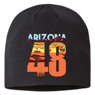 Arizona 48th State Souvenir Arizona 48 Cactus Sustainable Beanie
