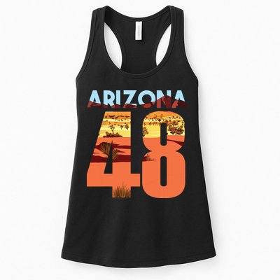 Arizona 48th State Souvenir Arizona 48 Cactus Womens Tank Top