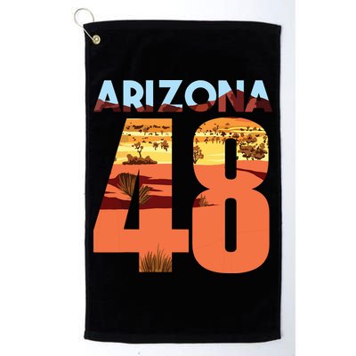 Arizona 48th State Souvenir Arizona 48 Cactus Golf Towel