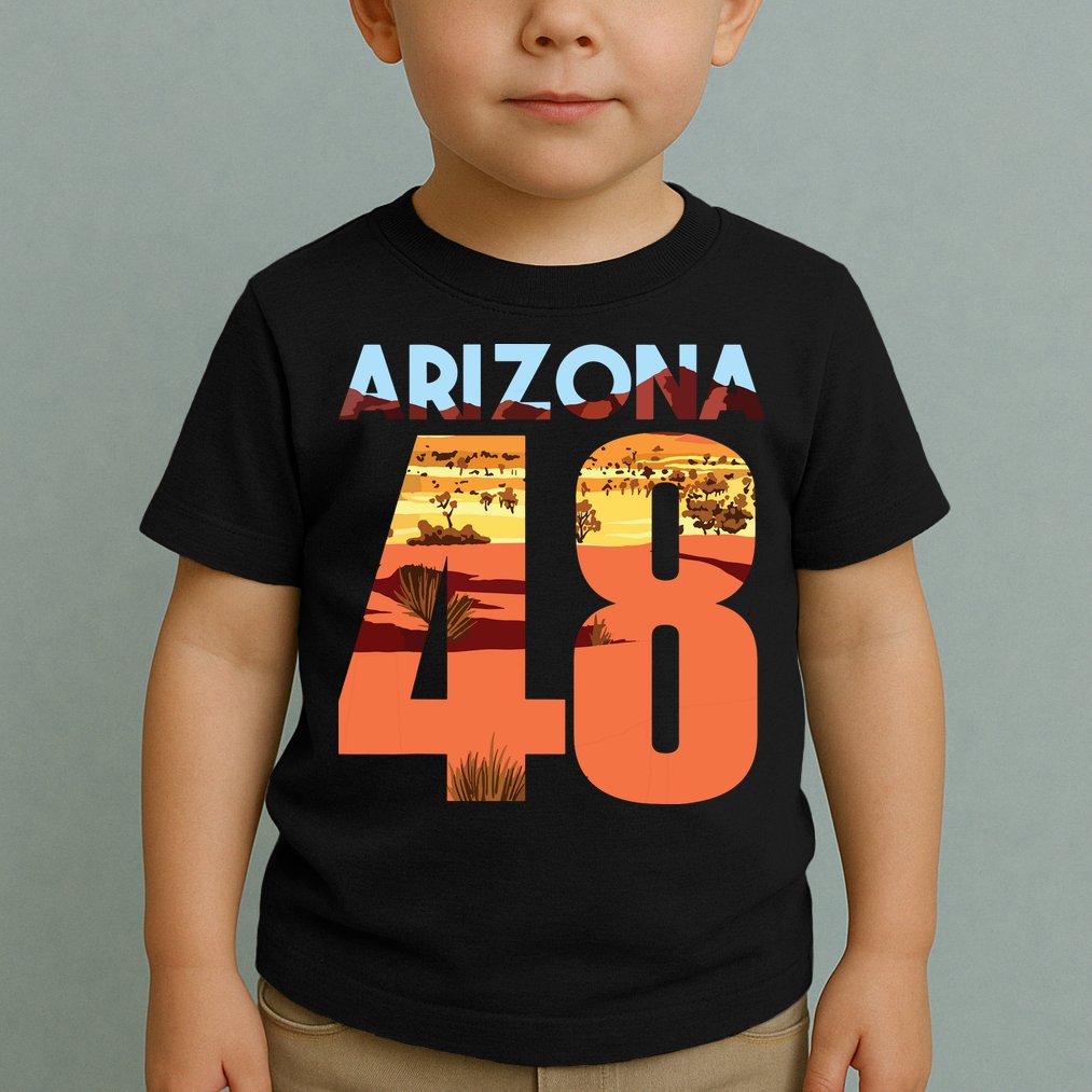 Arizona 48th State Souvenir Arizona 48 Cactus Toddler T-Shirt