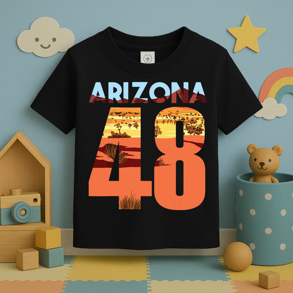 Arizona 48th State Souvenir Arizona 48 Cactus Toddler T-Shirt