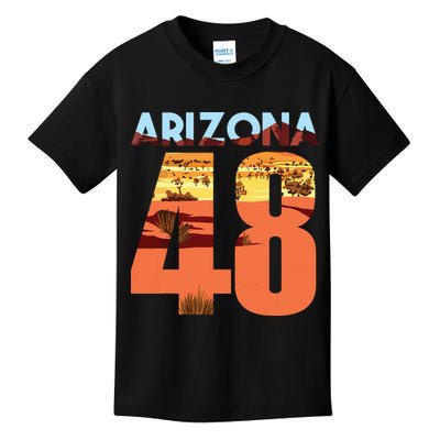 Arizona 48th State Souvenir Arizona 48 Cactus Kids T-Shirt