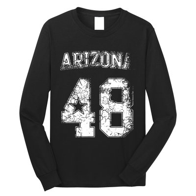 Arizona 48th State Arizonian Family Home Vintage Distressed Long Sleeve Shirt