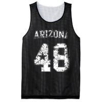 Arizona 48th State Arizonian Family Home Vintage Distressed Mesh Reversible Basketball Jersey Tank