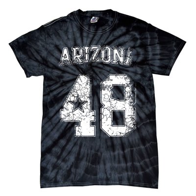 Arizona 48th State Arizonian Family Home Vintage Distressed Tie-Dye T-Shirt