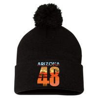 Arizona 48th State Souvenir Arizona 48 Cactus Pom Pom 12in Knit Beanie