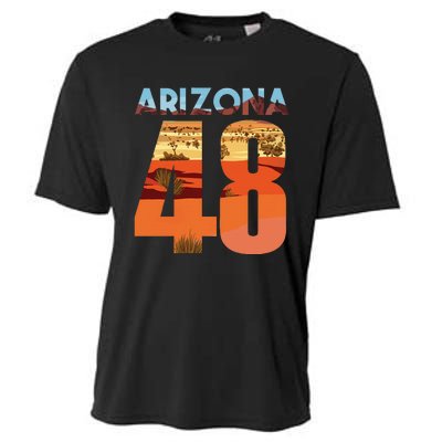 Arizona 48th State Souvenir Arizona 48 Cactus Cooling Performance Crew T-Shirt