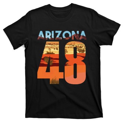 Arizona 48th State Souvenir Arizona 48 Cactus T-Shirt