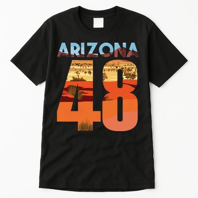 Arizona 48th State Souvenir Arizona 48 Cactus Tall T-Shirt