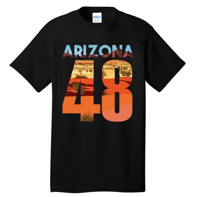 Arizona 48th State Souvenir Arizona 48 Cactus Tall T-Shirt