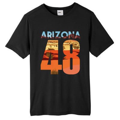 Arizona 48th State Souvenir Arizona 48 Cactus Tall Fusion ChromaSoft Performance T-Shirt