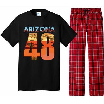 Arizona 48th State Souvenir Arizona 48 Cactus Pajama Set