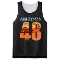 Arizona 48th State Souvenir Arizona 48 Cactus Mesh Reversible Basketball Jersey Tank