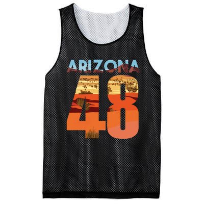 Arizona 48th State Souvenir Arizona 48 Cactus Mesh Reversible Basketball Jersey Tank