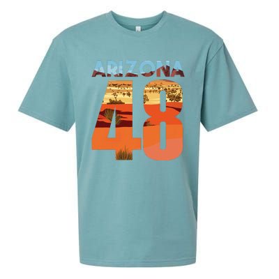 Arizona 48th State Souvenir Arizona 48 Cactus Sueded Cloud Jersey T-Shirt