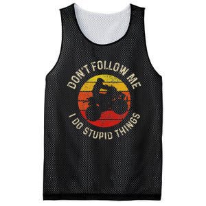 Atv 4 Wheeler Quad Bike DonT Follow Me Stupid Things Funny Mesh Reversible Basketball Jersey Tank