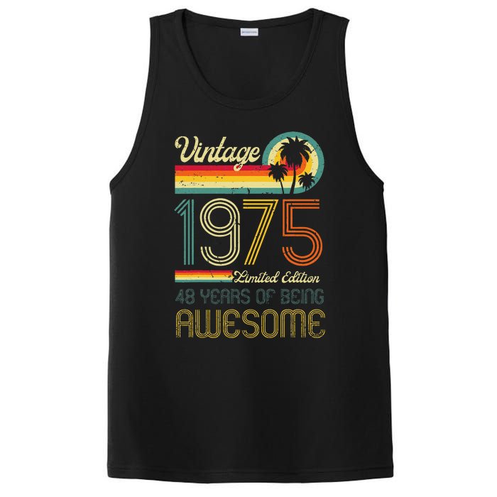 Awesome 48 Years Old 48th Birthday Sunset Vintage 1975 PosiCharge Competitor Tank