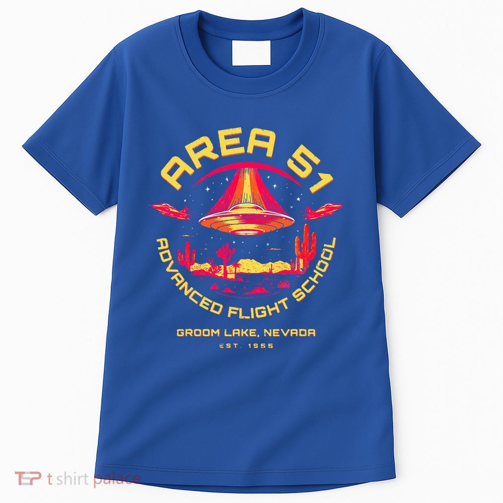 Area 51 Advanced Flight School Groom Lake Nevada Ufo Alien Tall T-Shirt