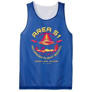 Area 51 Advanced Flight School Groom Lake Nevada Ufo Alien Mesh Reversible Basketball Jersey Tank