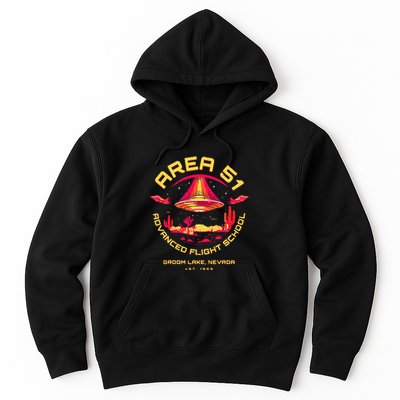 Area 51 Advanced Flight School Groom Lake Nevada Ufo Alien Hoodie