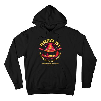 Area 51 Advanced Flight School Groom Lake Nevada Ufo Alien Hoodie